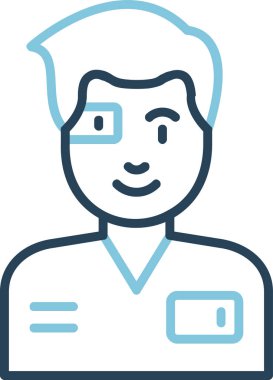 erkek avatar simge vektör çizim 