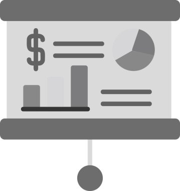 sunum simgesi, vektör illüstrasyonu basit tasarım