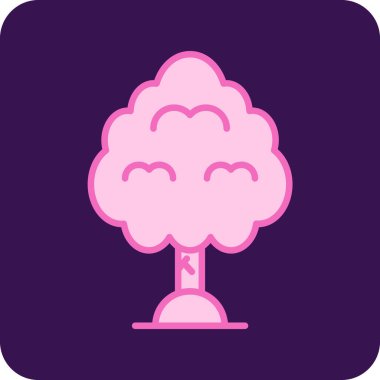 Ağaç. Web simgesi basit illüstrasyon