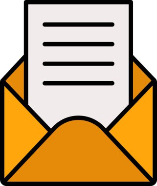 E-posta. Web simgesi basit illüstrasyon 