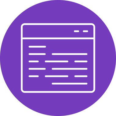 Yazı web simgesi, vektör illüstrasyonu