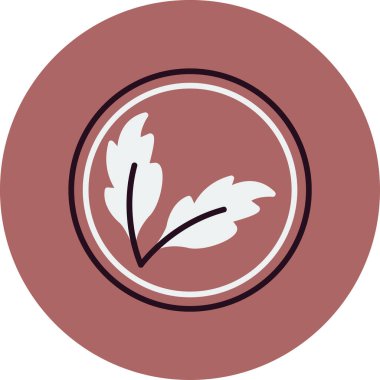 Taze ve sağlıklı yapraklar, hipoalerjenik sembol, vektör çizimi 