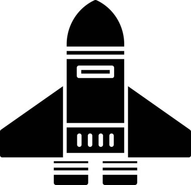 roket ikonu vektör illüstrasyonu 