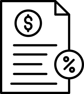 Web arayüzü uygulamaları için oluşturulan bir vergi belgesinin vektör çizimi.