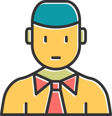 Erkek avatar. Web simgesi basit illüstrasyon