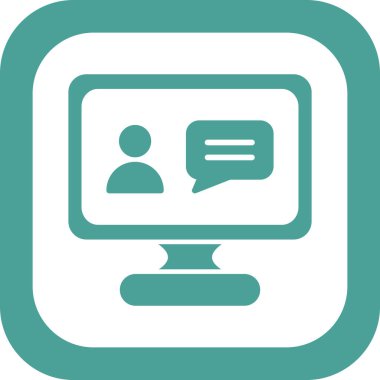 Online eğitim. Web simgesi basit tasarım