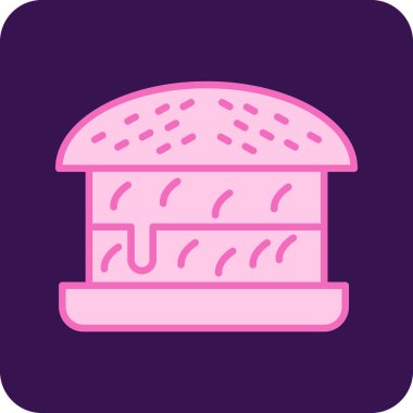 hamburger. Basit tasarım. vektör illüstrasyonu 