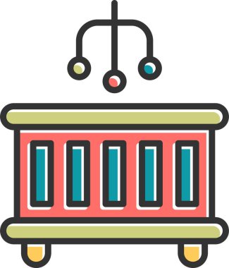 Bebek Yatağı Web simgesi, basit vektör illüstrasyonu