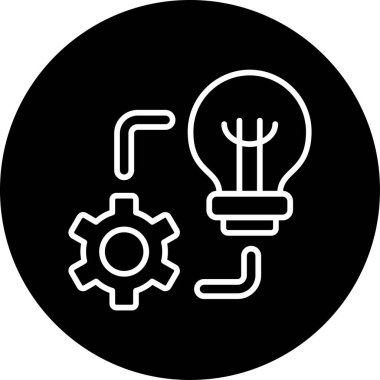 Yaratıcı ampul. Web simgesi basit illüstrasyon