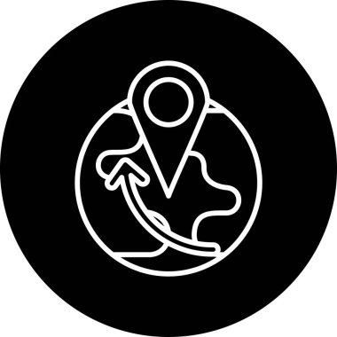 Göç. Web simgesi basit illüstrasyon 