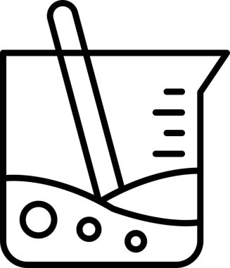 Beaker modern simgesinin vektör illüstrasyonu                          