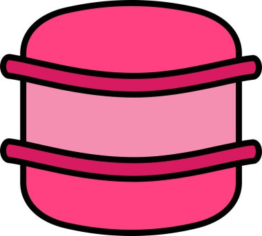 Macaron simgesi vektör illüstrasyon tasarımı