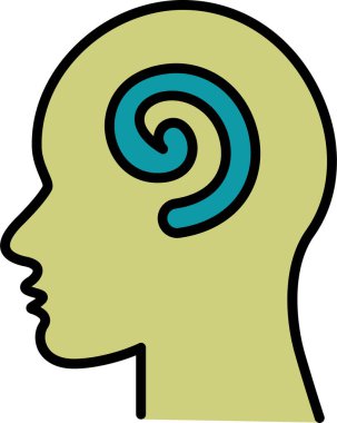 Hipnoz. Web simgesi vektör illüstrasyonu