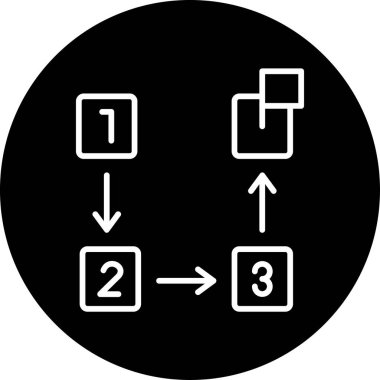 Basamaklar. Web simgesi basit illüstrasyon 