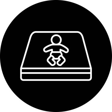 Yatak Ağı simgesi, basit vektör illüstrasyonu