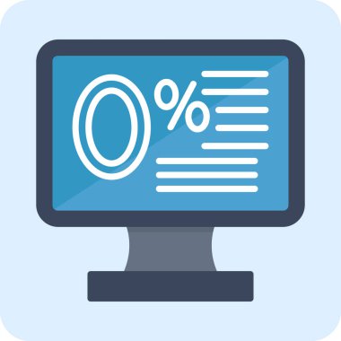 Pil Yüzdesi simgesi, vektör illüstrasyonu