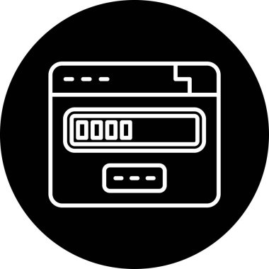 Basit yükleme simgesi, vektör illüstrasyonu