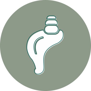 Bir deniz kabuğu simgesinin vektör çizimi