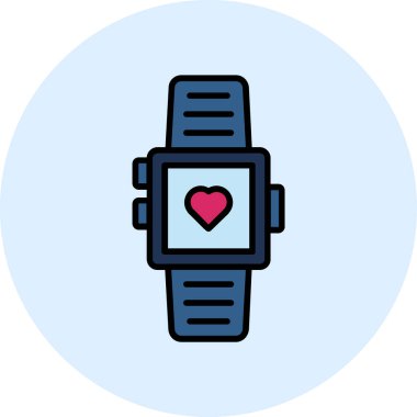 akıllı saat simgesi, vektör illüstrasyonu basit tasarım