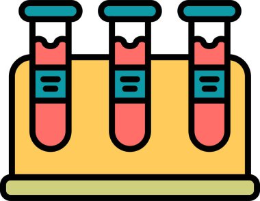 Test tüplerinin basit çizgi resmi