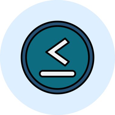 Sembol simgesinden küçük, vektör illüstrasyonu basit tasarım