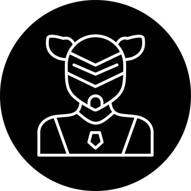 Süper kahraman ağ simgesi, vektör illüstrasyonu