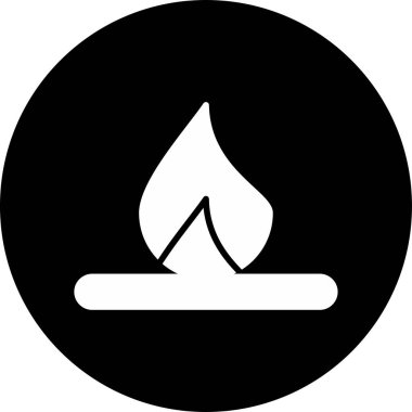 Yanıyorum. Web simgesi basit illüstrasyon 