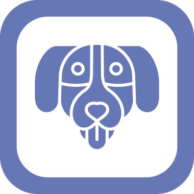 Bernese dağ köpeği ikonu, basit bir çizim.