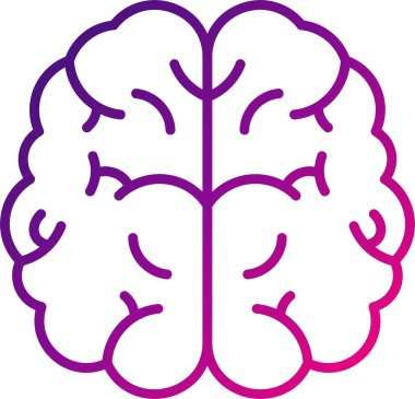 Beyin. Web simgesi basit illüstrasyon 