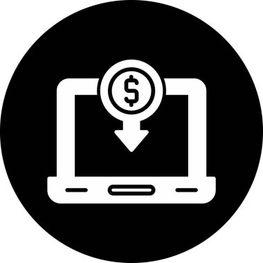 dizüstü bilgisayar simgesi, vektör illüstrasyonu basit tasarım