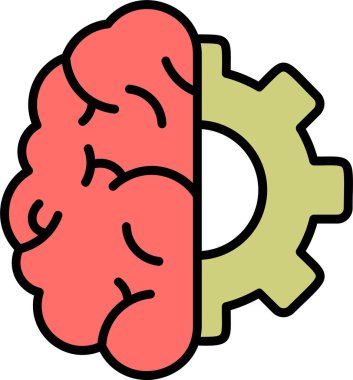 Aklını kullan. Web simgesi basit illüstrasyon 