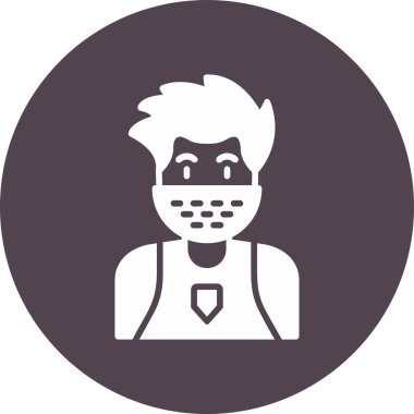 Maskeli haydut. Soyguncu, haydut sembolü, vektör çizimi