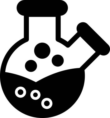 Kimyasal matara simgesi, vektör çizimi basit tasarım