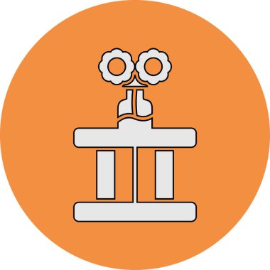 Bir tablo simgesinin vektör illüstrasyonu