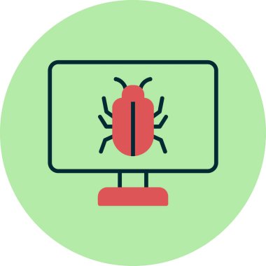 Virüs Vektörü Şekil Simgesi Tasarımı