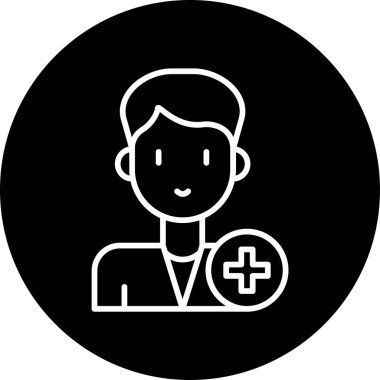 Doktor. Web simgesi basit tasarım 