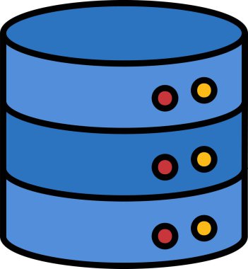 veritabanı simgesi, vektör illüstrasyonu basit tasarım