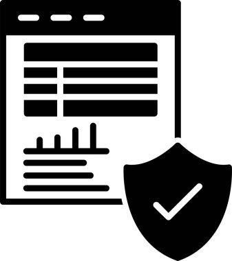 Güvenilir. Web simgesi basit illüstrasyon