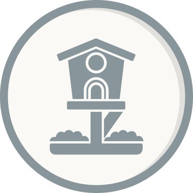 kuş evi simgesi vektör illüstrasyonu