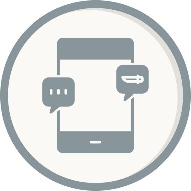 Akıllı telefon tehdit simgesi, vektör illüstrasyonu basit tasarım