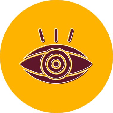 Gözün basit çizgisi, insan görüşü konsepti