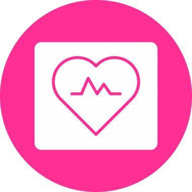 Kalp Atışı web simgesi vektör illüstrasyonu