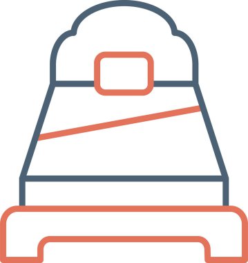 Tek Yatak Web ikonu vektör illüstrasyonu                         