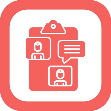 Kişi grubu simgesi, vektör illüstrasyonu basit tasarım