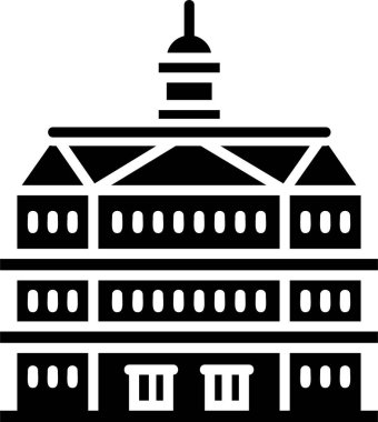 Royal Palace web simgesi, basit vektör illüstrasyonu