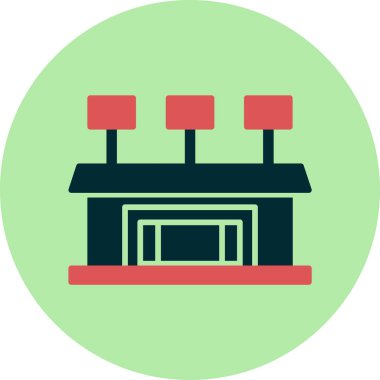 Stadyum. Web simgesi basit illüstrasyon