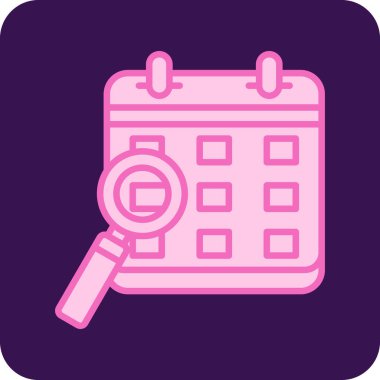 Minimalist bir tasarımda bir takvim simgesinin vektör illüstrasyonuName.