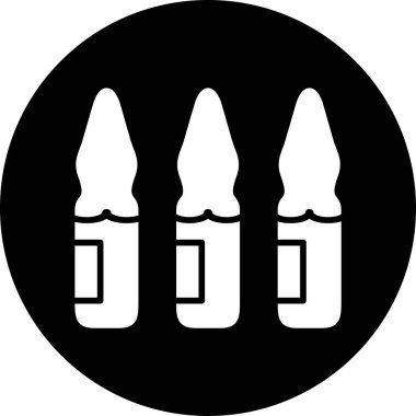 Ampuller web simgesi, basit vektör illüstrasyonu