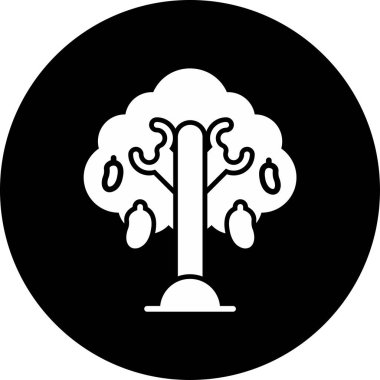 Aspen ağacı simgesi. düz dizayn. vektör illüstrasyonu       