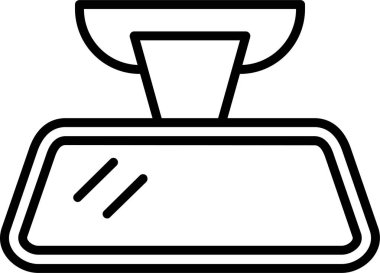 Dikiz aynası çiziminin özet vektör çizimi